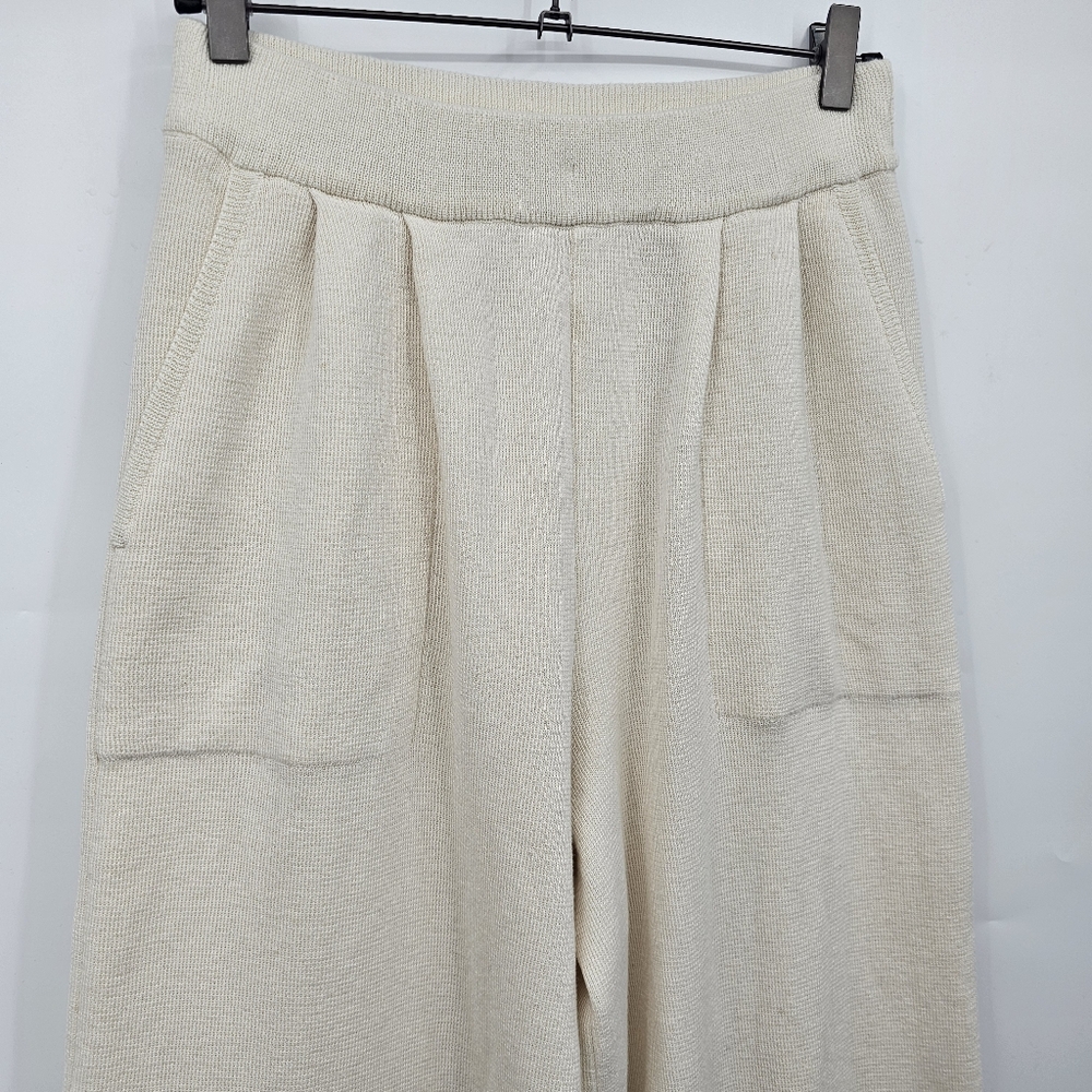 Free People Ivory High-Rise Relaxed Track Pants - Picture 5 of 8